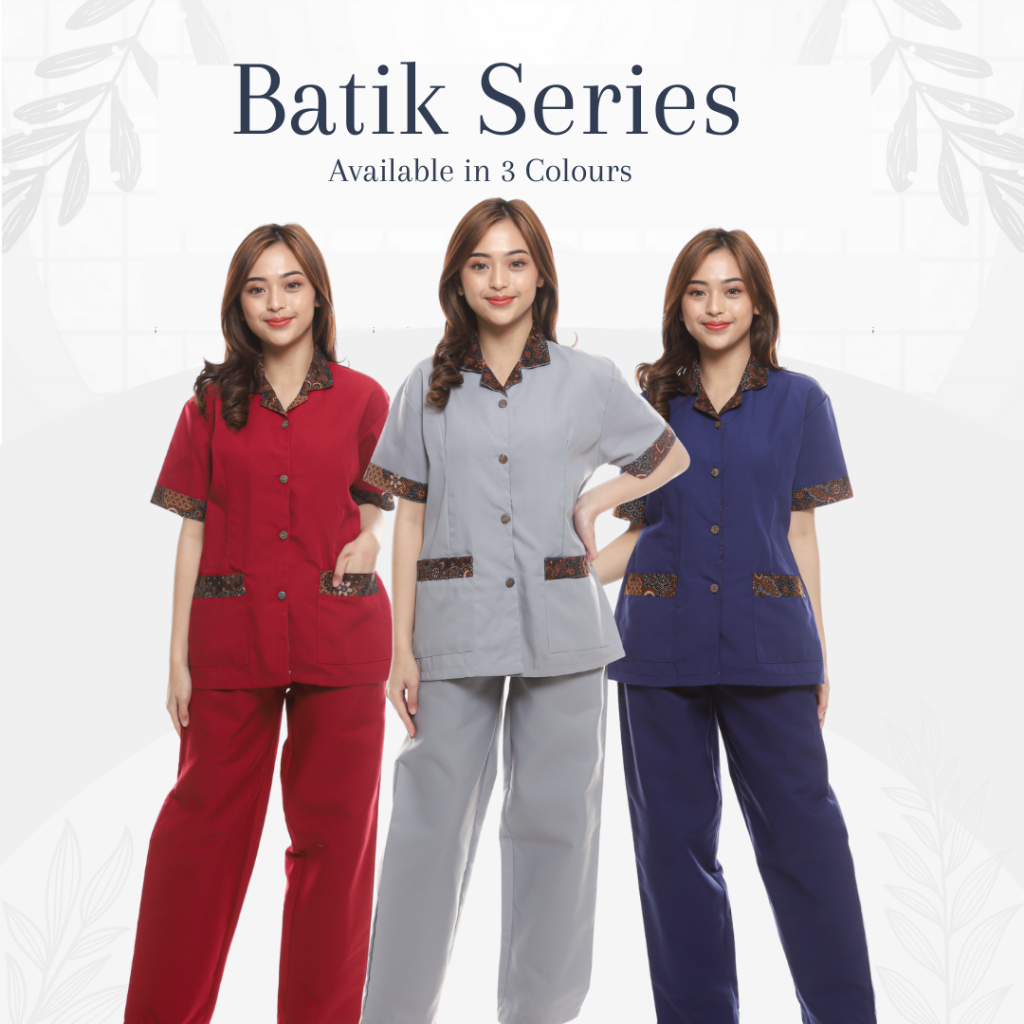 Baju seragam suster/ baju baby sitter/ baju nanny  (Batik)