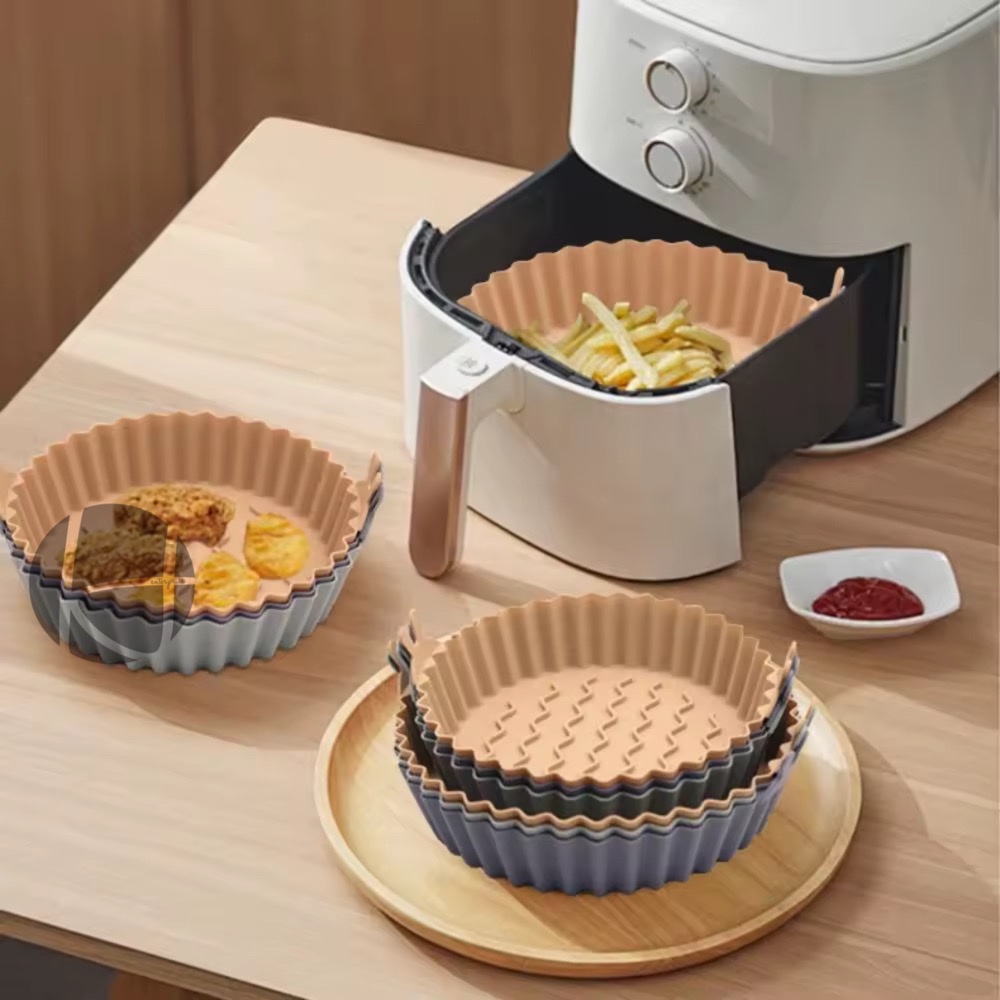 Alas Air Fryer Silicone | Silicone Air Fryer Tray | Reuseable Air Fryer Silicone | Wadah Air Fryer