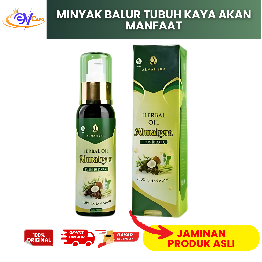 Minyak Al Mahyra Plus Bidara Minyak Pijat terapi Herbal Minyak Balur Tubuh Minyak Urut Pijat 100 ML