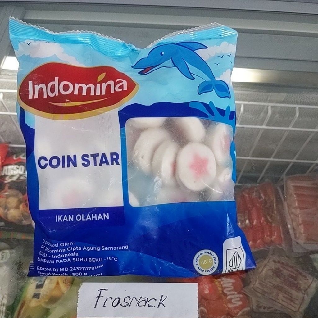 

Indomina Coin Star 500 Gr - isi -+ 40 pcs Olahan Ikan Bentuk Koin
