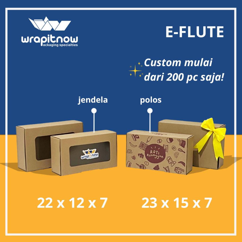 

Eflute Die Cut 22x12x7 23x15x7 Box Souvenir Kado Tumblr Bolu Cookies Pabrik Dus Packing Murah