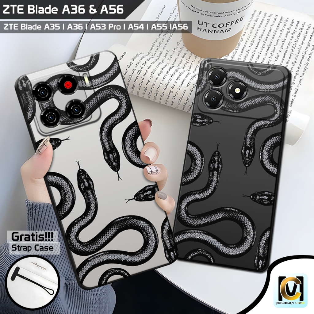 Case ZTE Blade A56 & ZTE Blade A36 Terbaru 2025 Motif Ular | SoftCase HP ZTE Blade A56 | ZTE Blade A
