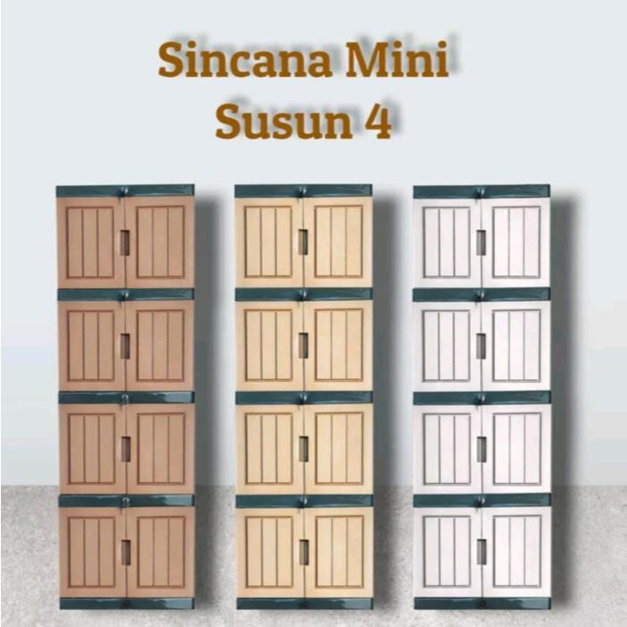LEMARI PAKAIAN SINCANA MINI SUSUN 4 KUNCI