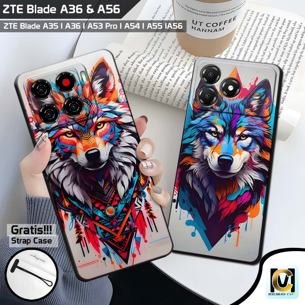 Case ZTE Blade A56 & ZTE Blade A36 Terbaru 2025 Motif Serigala | SoftCase HP ZTE Blade A56 | ZTE Bla
