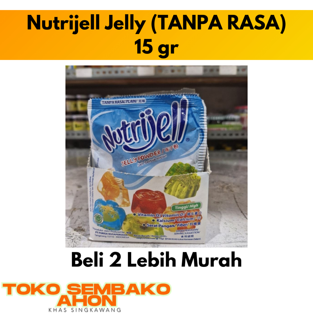 

Nutrijell Jelly (TANPA RASA) | Powder Puding Jelly 15 gr
