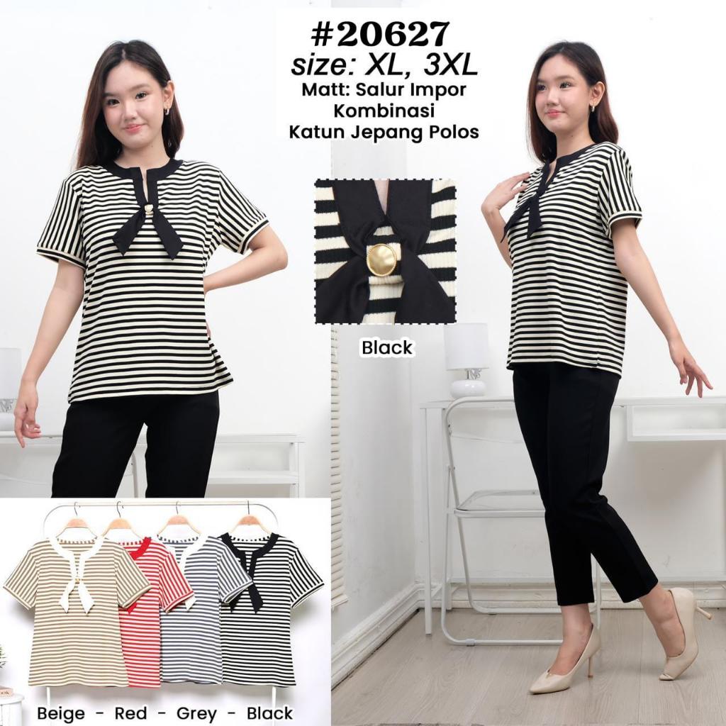 CUBIC Blouse Kaos Pendek Stretch Daily Wanita 20627