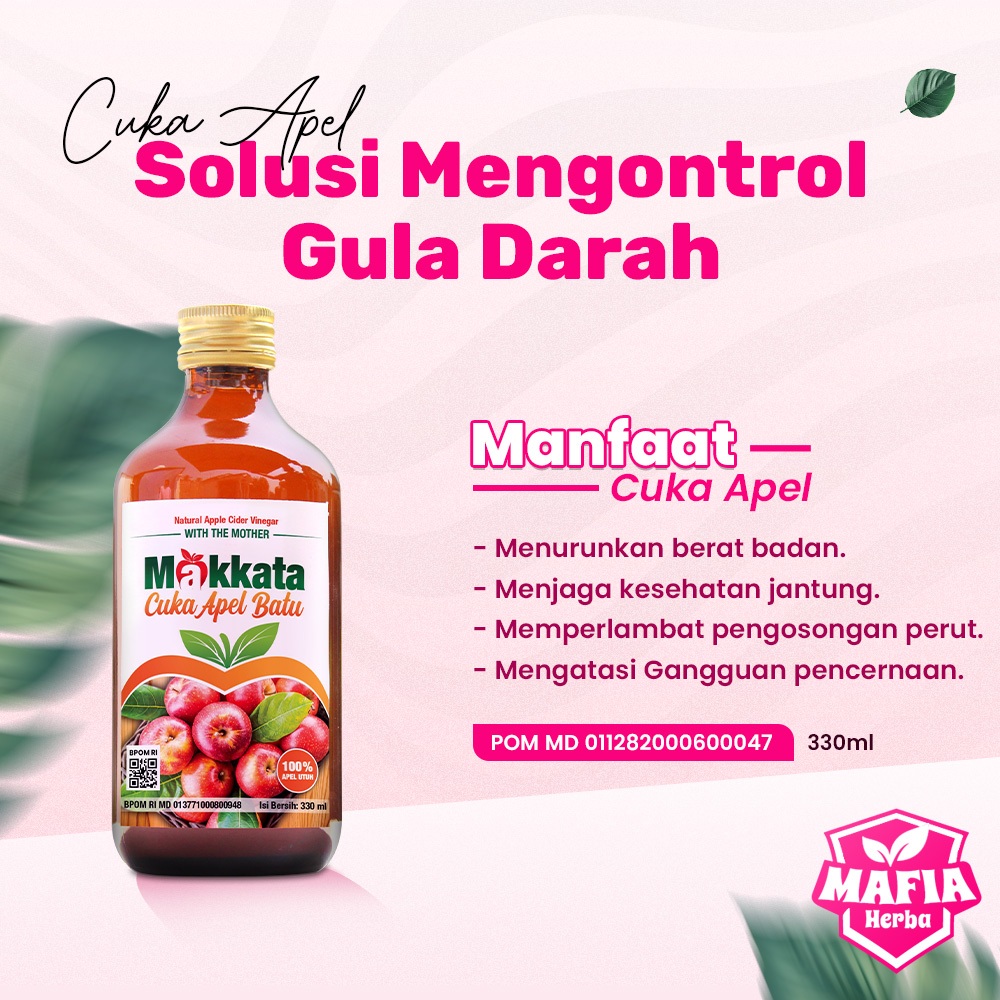 

Cuka Apel Makkata Cuka Apel Untuk Diet Dan Wajah Original Organik With The Mother Halal