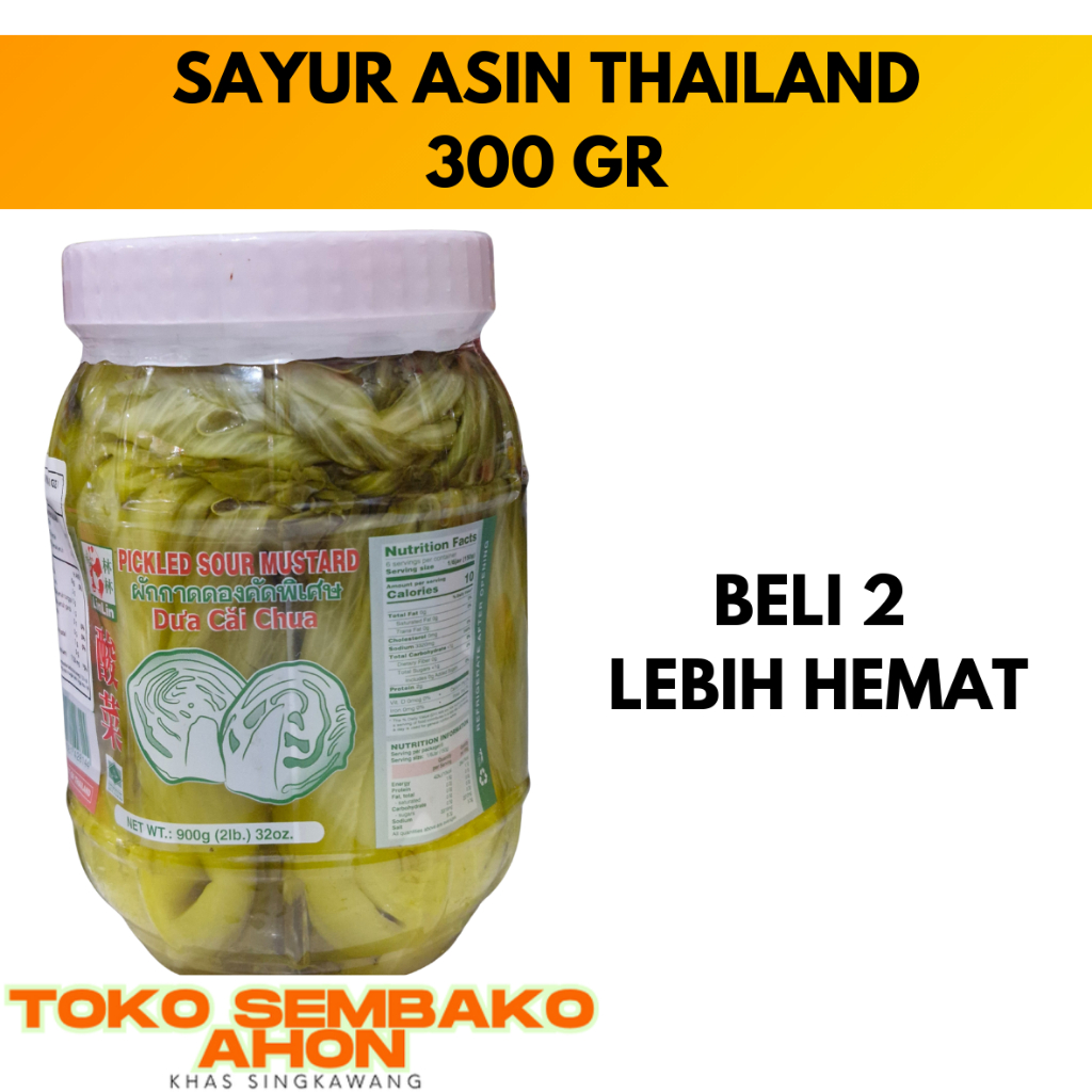 

sayur asin thailand lin lin/ LinLin Pickled Sour Mustard Dua Cai Chua 900 gr - Acar Sayur Sawi / Dua Cai Kaleng 900g / Lin Lin Sayur Asin Kaleng Besar / Sawi Asin Acar Besar