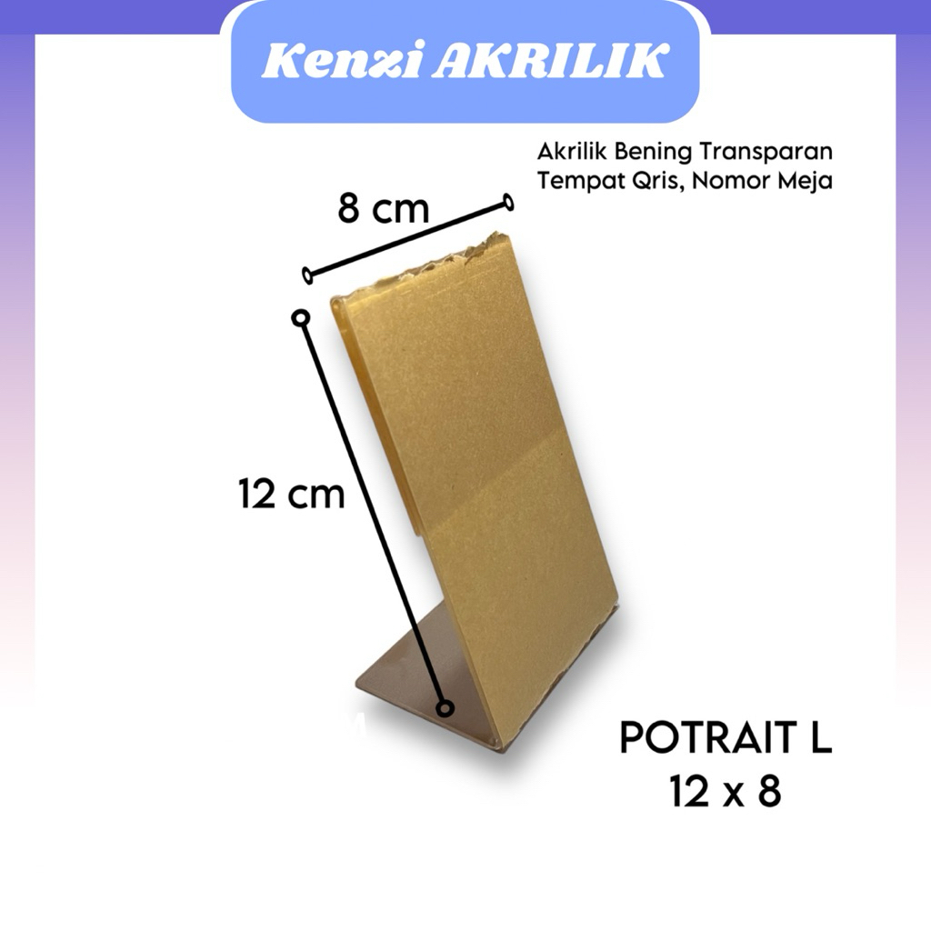 

Akrilik Bening Transparan Qris Nomor Meja 12 x 8 POTRAIT L 2mm