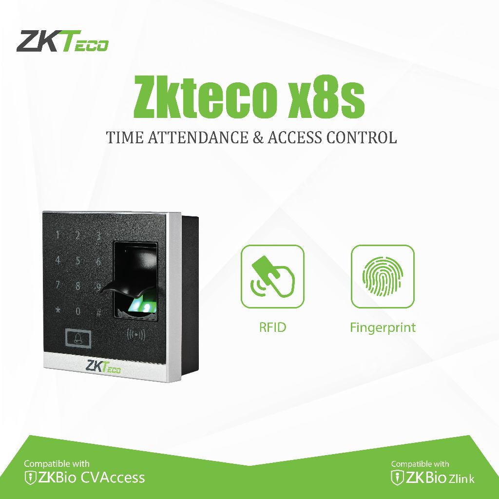 ZKTeco X8s Simple Access Control Sidik Jari & Kartu