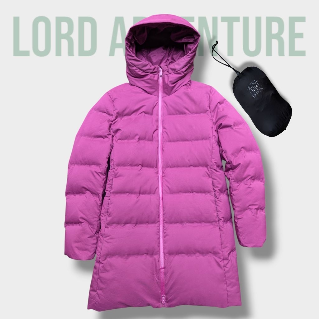 jaket bulu angsa Uniqlo Seamless long coat down jacket 3D cut fp800 bulang outdoor gorpcore puffer g