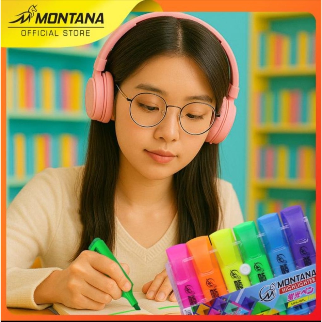 

HIGHLIGHTER MONTANA PASTEL SET 6 PCS