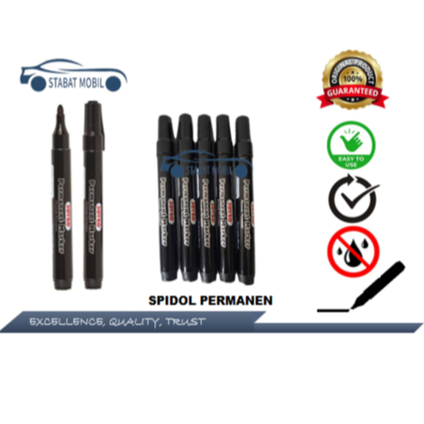 

Spidol Joyko Permanen warna HITAM (1 pcs) model HITAM KLASIK