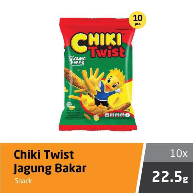 

Chiki Twist Roasted Corn Snack 75gr (2pcs) dan 22,5gr (10pcs) / Cemilan / Makanan Ringan