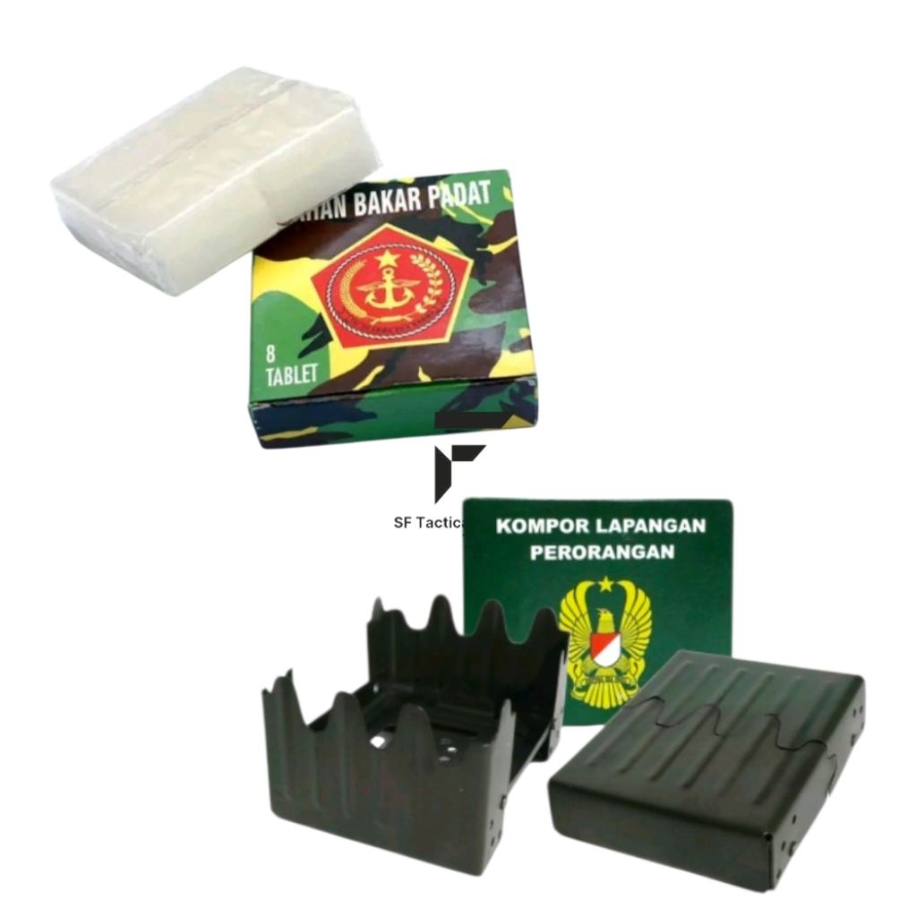SF Tactical Paket Kompor Parafin dan Parafin Bahan Bakar padat Kompor