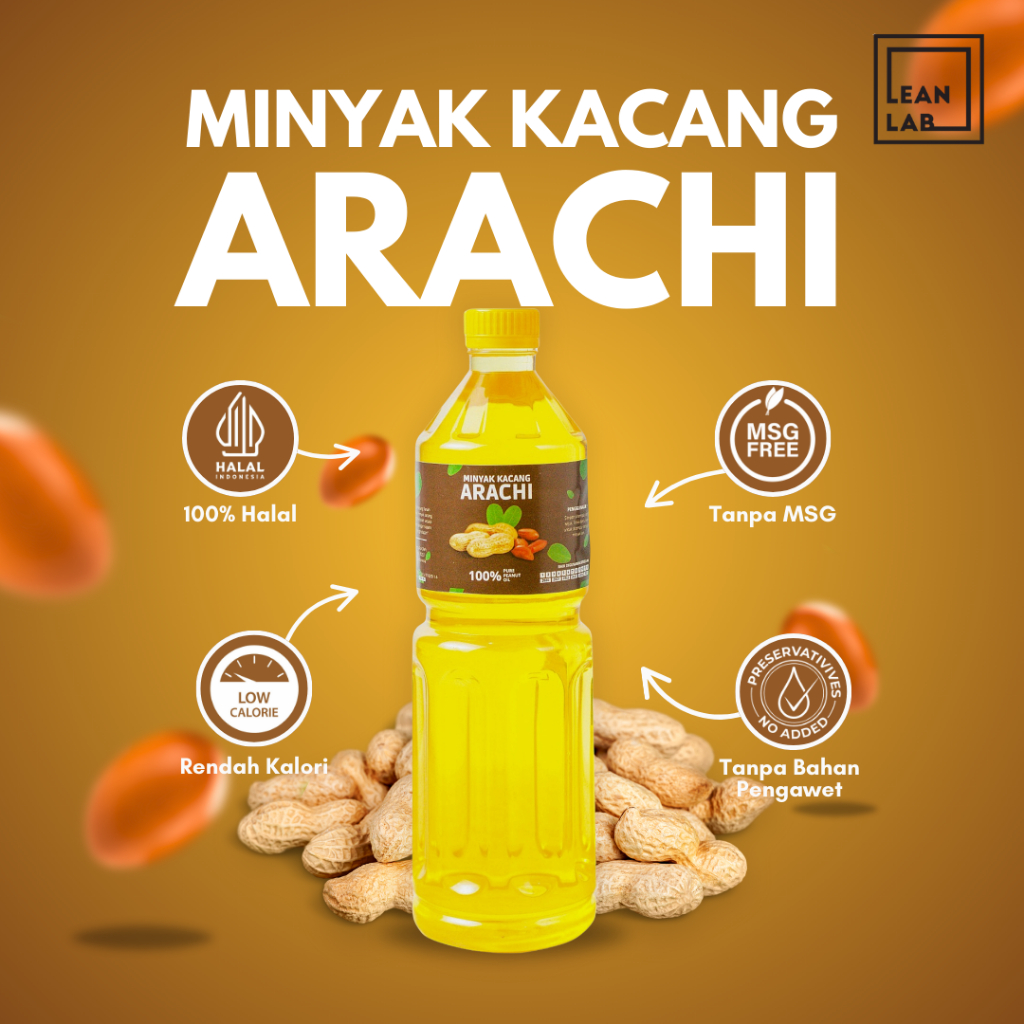 

Minyak Kacang Tanah ARACHI kemasan 1Liter ( Cold press) 100% Original
