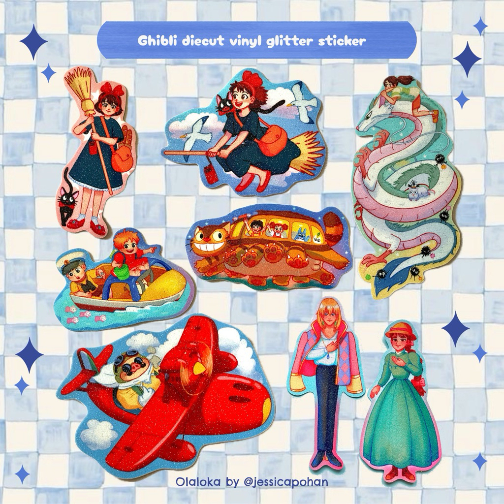 

Stiker Ghibli (Howl’s Moving Castle, Totoro, Spirited Away, Ponyo, Porco Rosso)