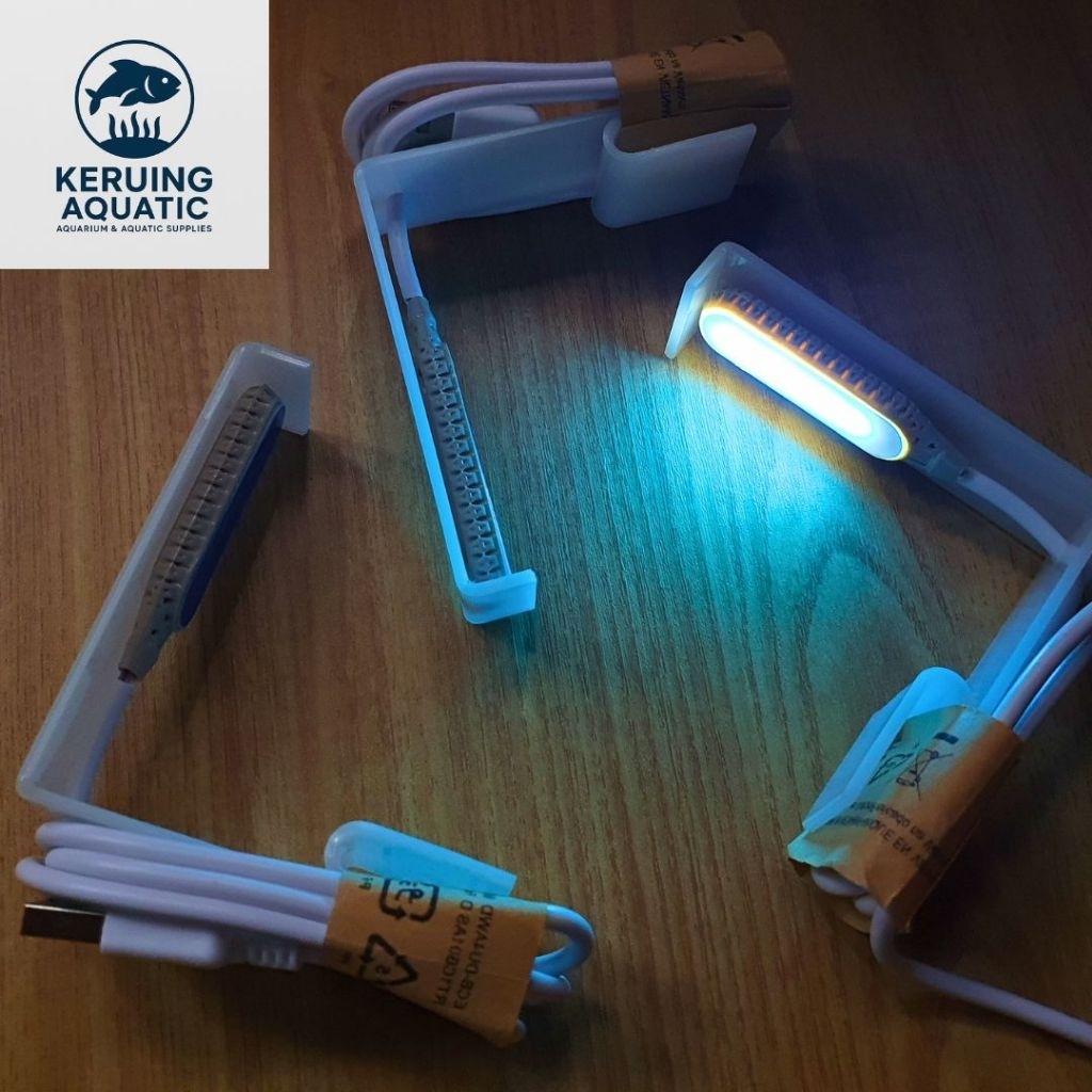 Lampu LED Biru Aquarium Mini Lampu Biru Soliter Cupang Lampu Usb Aquarium
