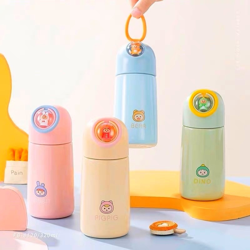 Botol Minum Kaca Dino Kamera Unik 330 ML Tumbler Botol Air Minum Anak Souvenir Hadiah