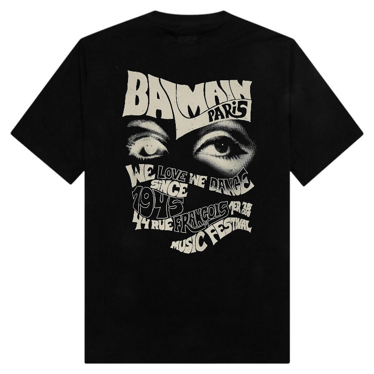 T-Shirt Black Unisex - Kaos Distro Hitam Balmain 24s