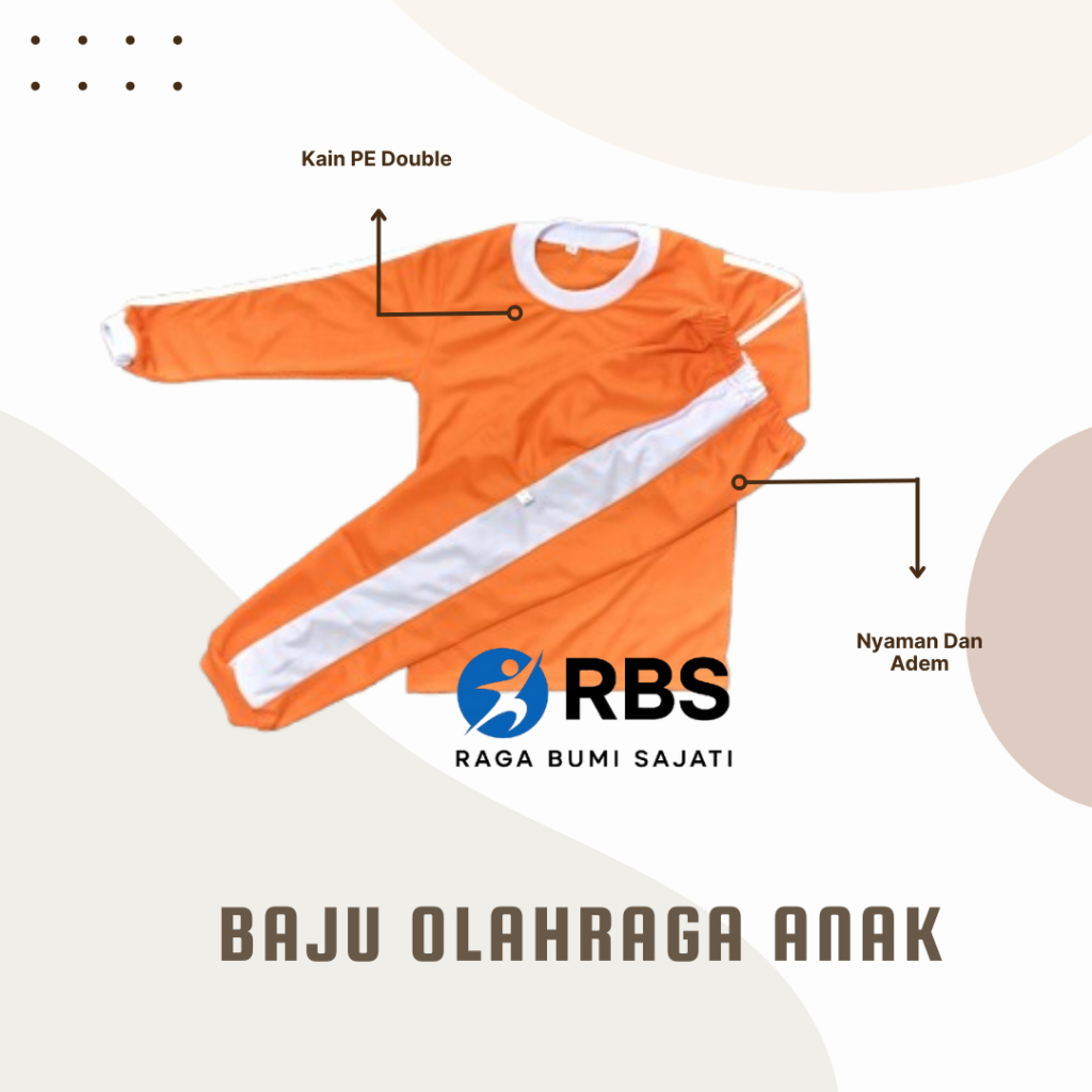 Setelan Baju Olahraga Anak PAUD TK / Pakaian Olahraga Anak Sekolah paud RA dan TK (BISA SABLON) ‎