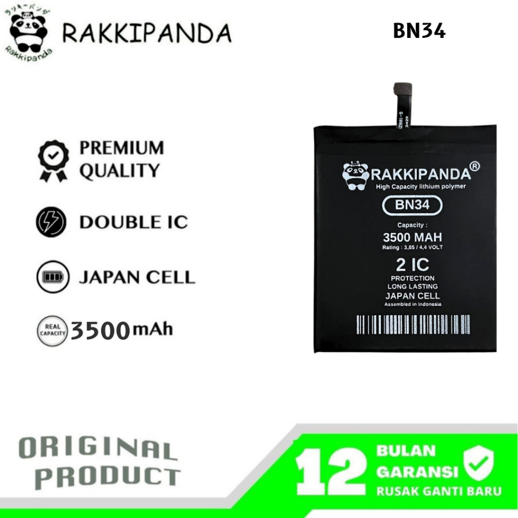 RakkiPanda - BN34 Redmi 5A Batre Batrai Baterai