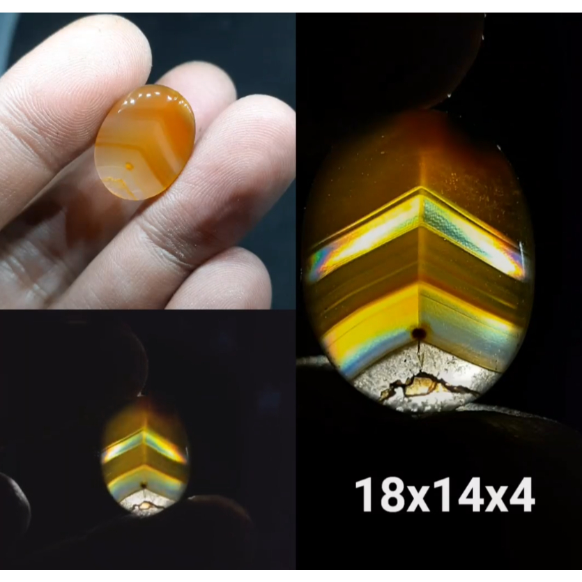 Natural Batu Akik Motif Gambar Pangkat Junjung Derajat Drajat Pelangi Antik 1