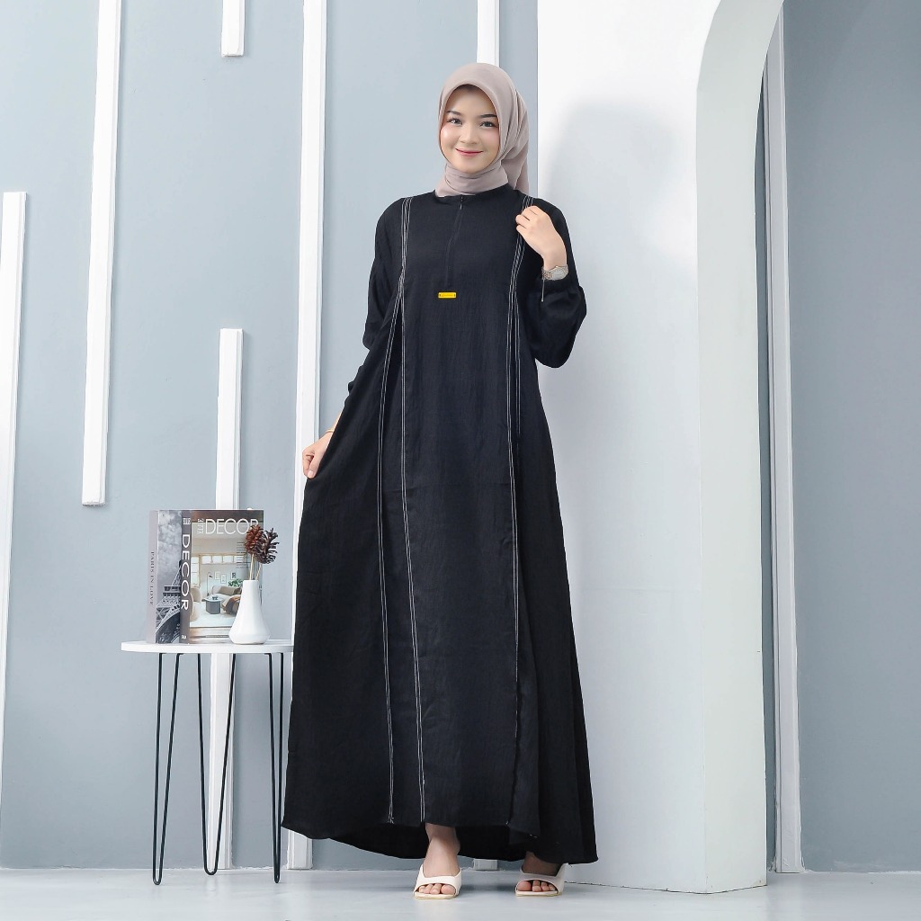 Nabila Dress Gamis Wanita Muslim Simple Elegan