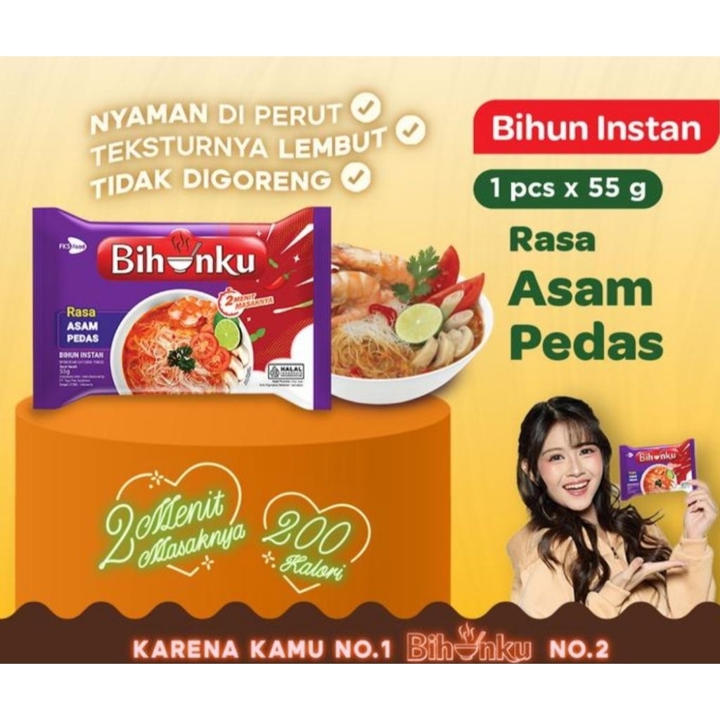 

Bihunku Rasa Asam Pedas 50 gram