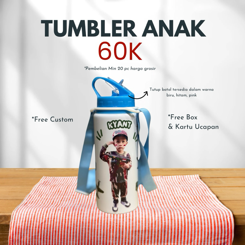 Tumbler Anak Custom Free Tali