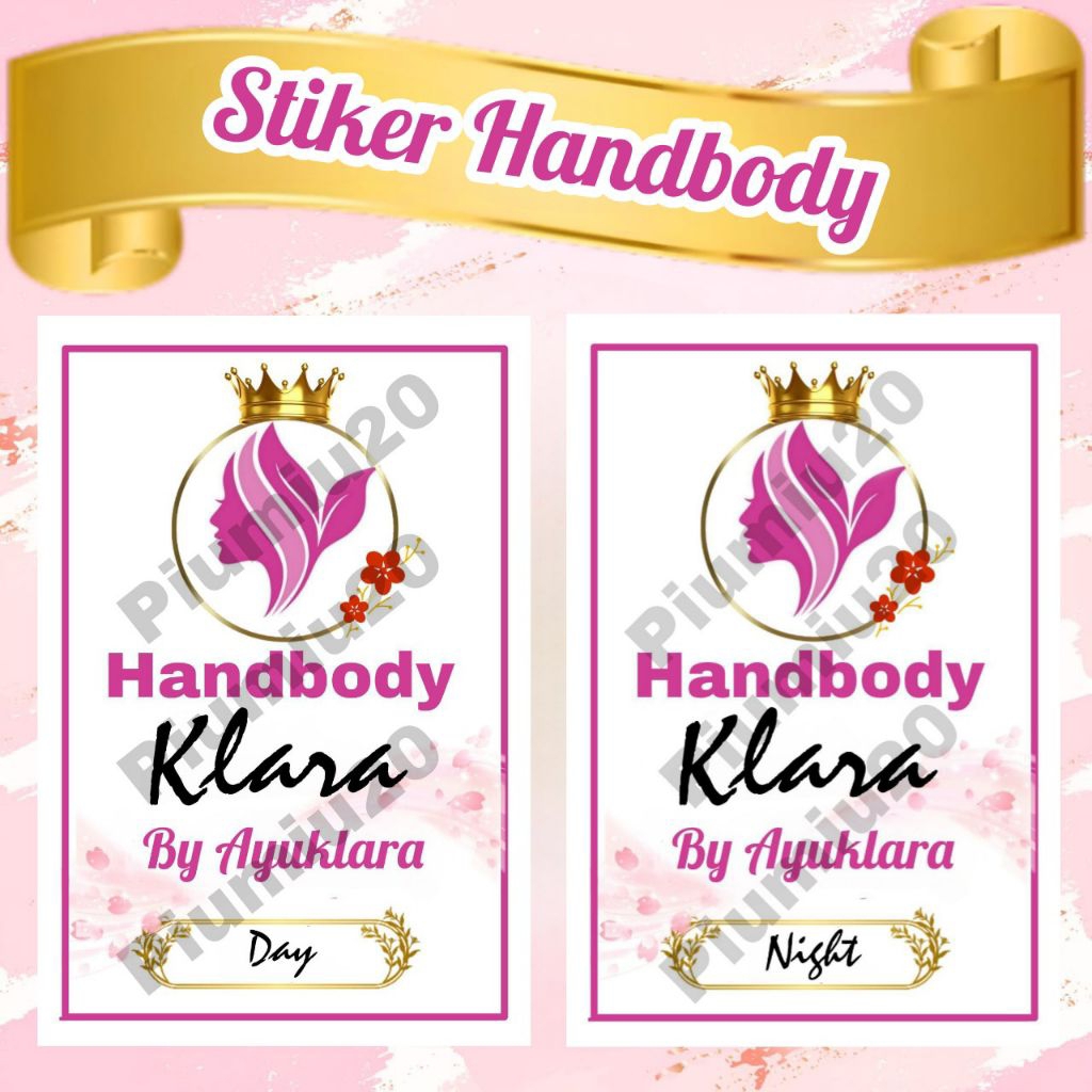 

STIKER PRODUK SKINCARE / HANDBODY / DAY CREAM / NIGHT CREAM
