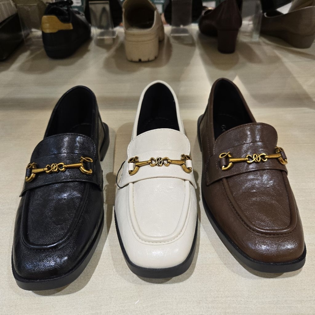 Genny sepatu slip on heels 2cm wanita aksesoris cute poll empuk comfort & ori size 36-40