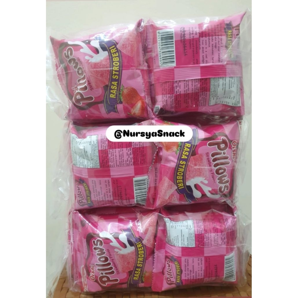 

Oishi Pillows Strawberry 1 pack isi 20 + 2 pcs @12 gram