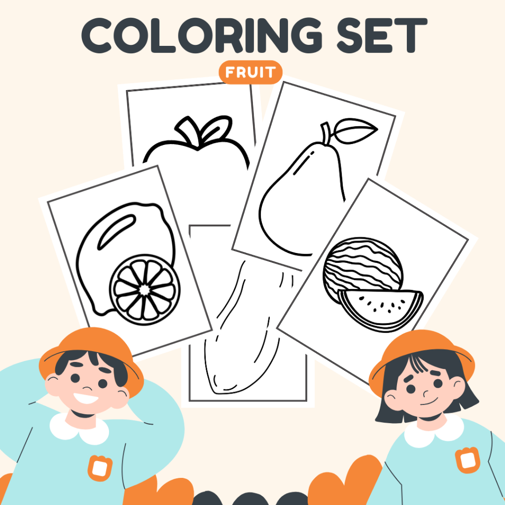 

Gambar Mewarnai Seri Simple Buah Untuk Anak TK SD PAUD Kertas HVS 80 Gr