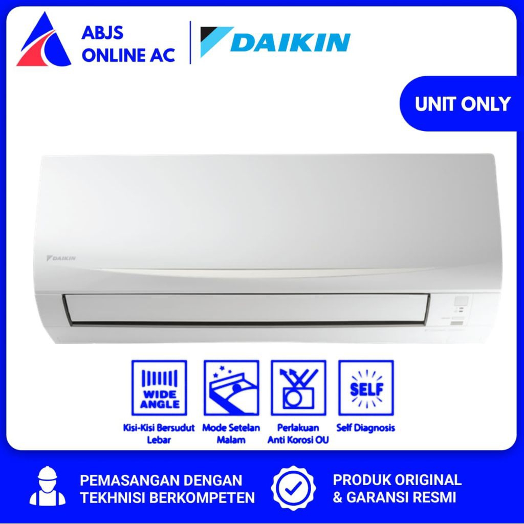 [ Unit Only ] AC DAIKIN 1/2 PK Thailand FTC15NV14 RC15NV14 SUPER MINI SPLIT STANDARD - Hemat Listrik