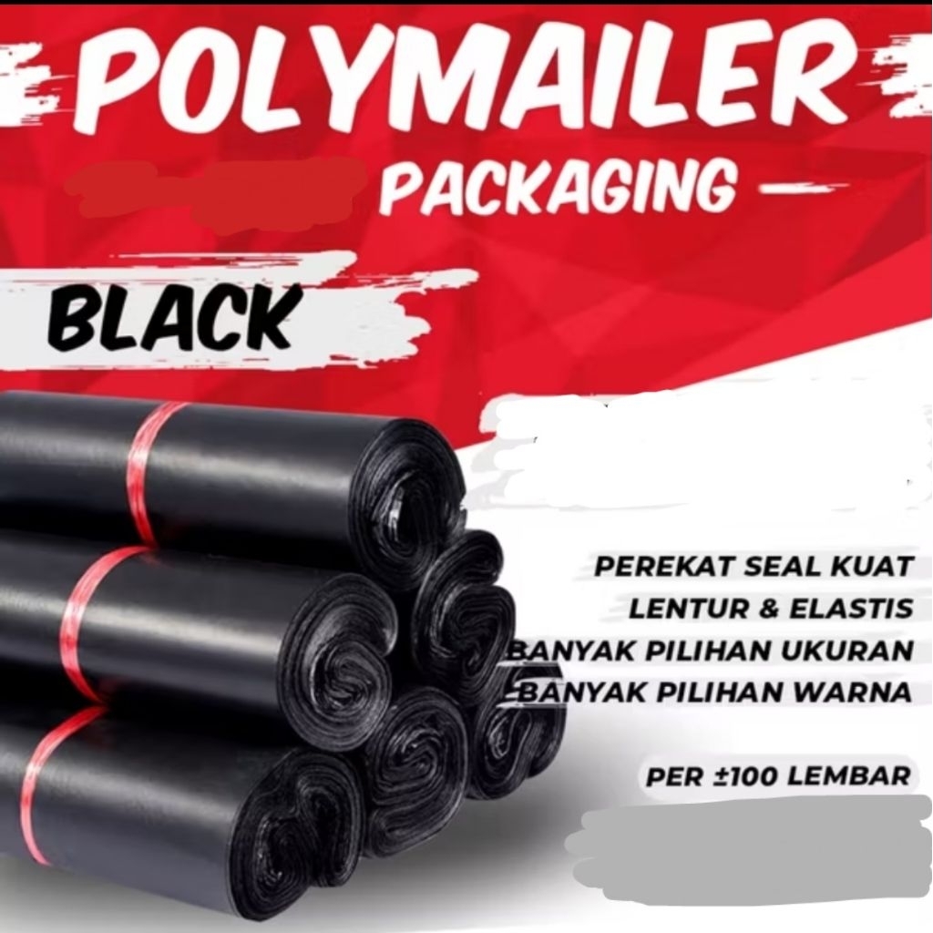 

Plastik Polymailer 100 pcs kantong Plastic Olshop Dengan Lem berbagai ukuran Murah