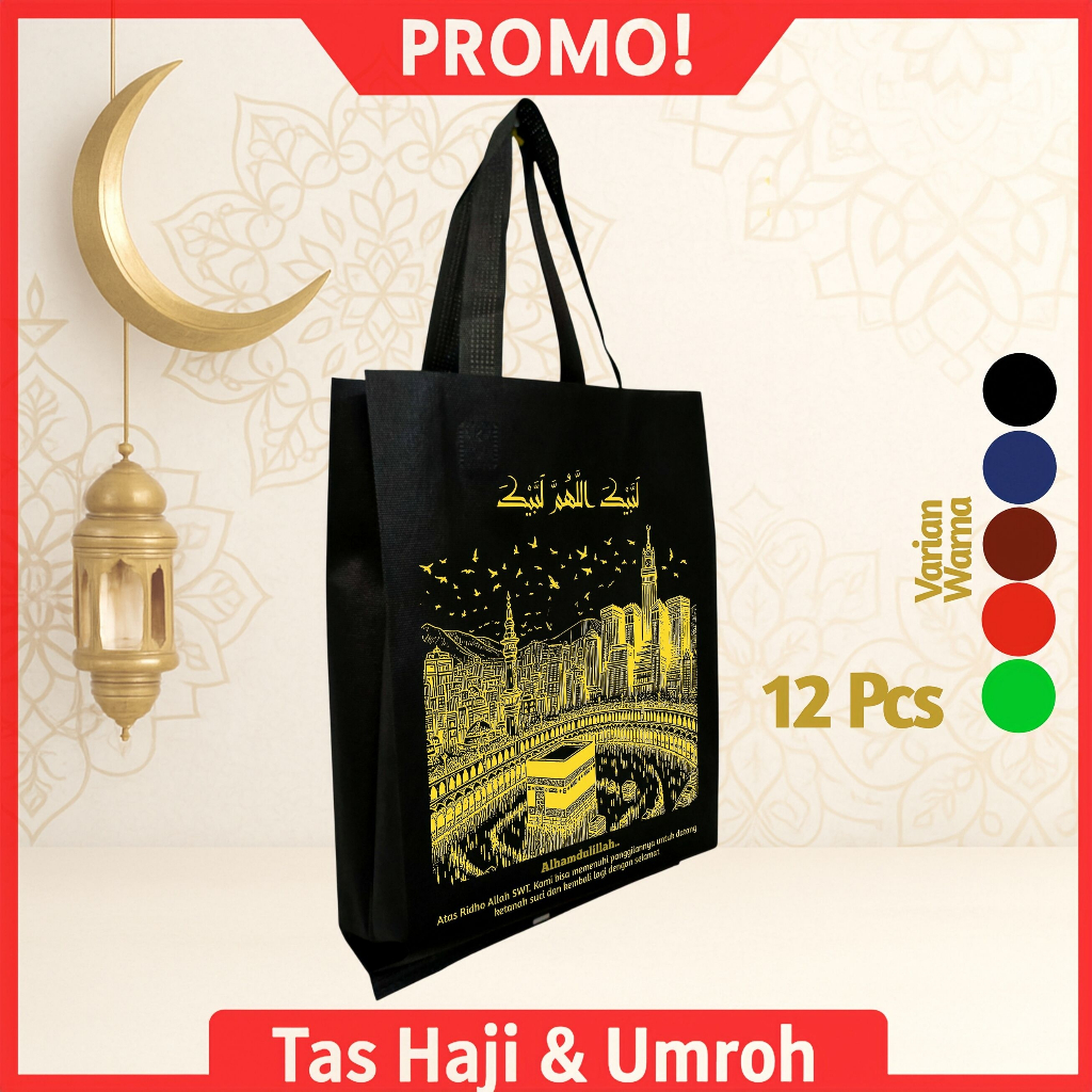 

TAS OLEH-OLEH HAJI DAN UMROH T40x30x8 1 LUSIN(12 PCS)