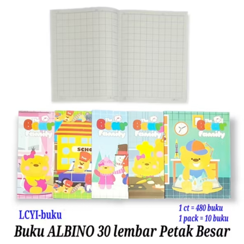 

Buku Tulis Petak Besar isi 30 lembar ALBINO