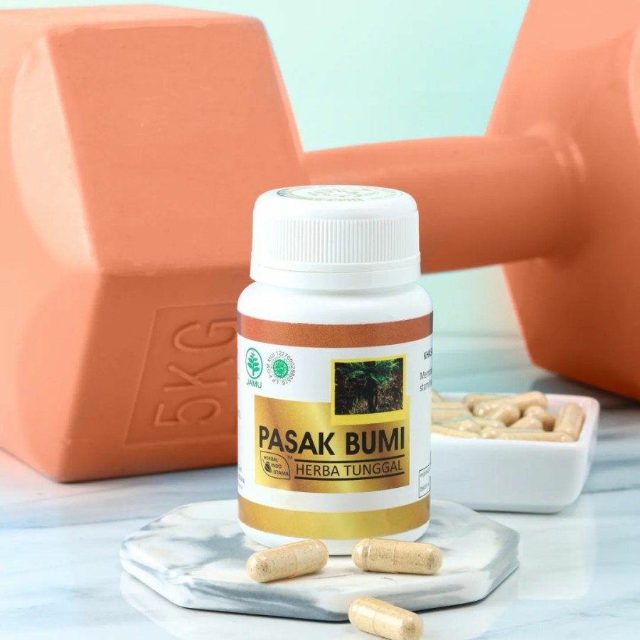 HERBAL INDO UTAMA PASAK BUMI ATAU TONGKAT ALI ISI 60 KAPSUL - Pasak Bumi Kalimantan Original