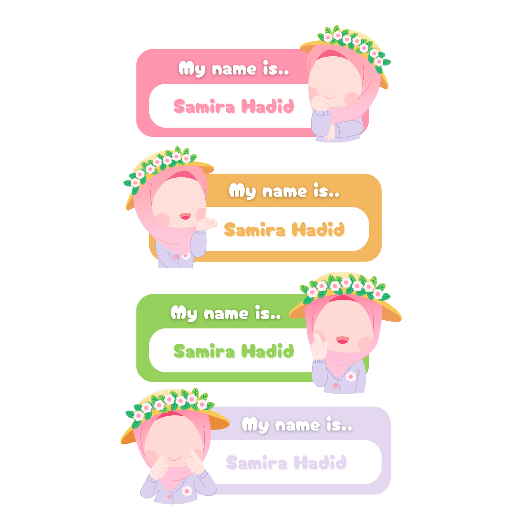 

Custom Label Nama Cewe Kertas Stiker A4 12 pcs (bisa request ukuran)