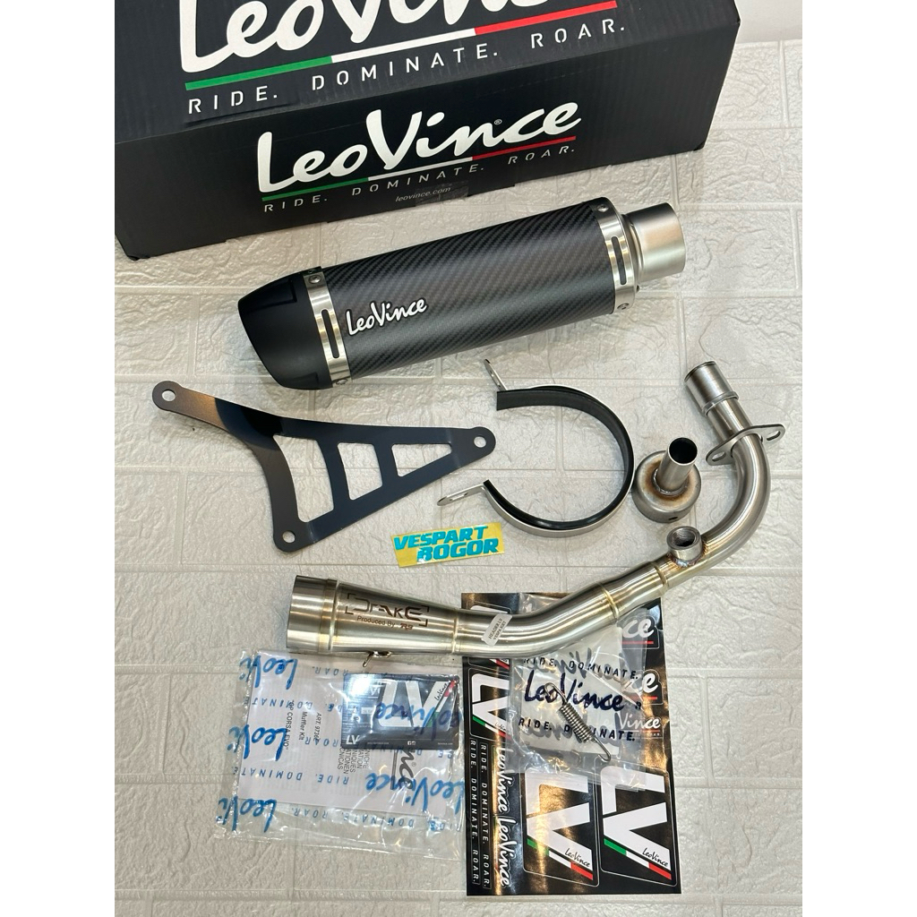knalpot leovince gp corsa carbon vespa matic