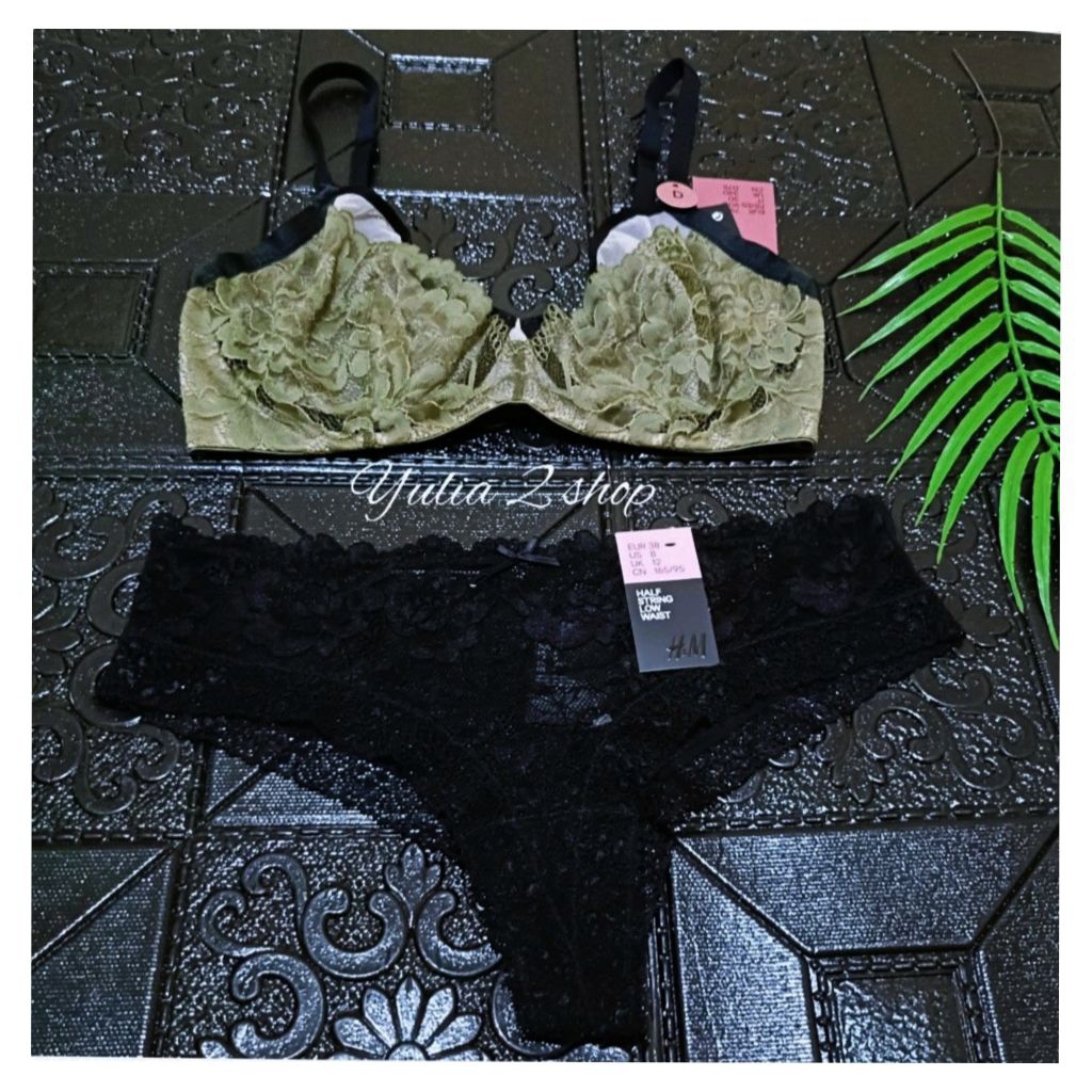 SALE !!NEW H&M BRA SET  WITH TAG LINGERIE PAKAIAN DALAM WANITA