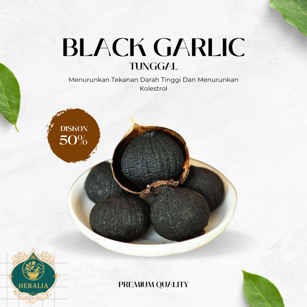 

PROMO Black Garlic Tunggal Premium Bawang Hitam | Bawang Putih Permentasi Bawang Hitam Black Garlic Tekstur Lembut | Bawang Herbal Bawang Putih KatingHeralia Tunggal Black Garlic Kolestrol