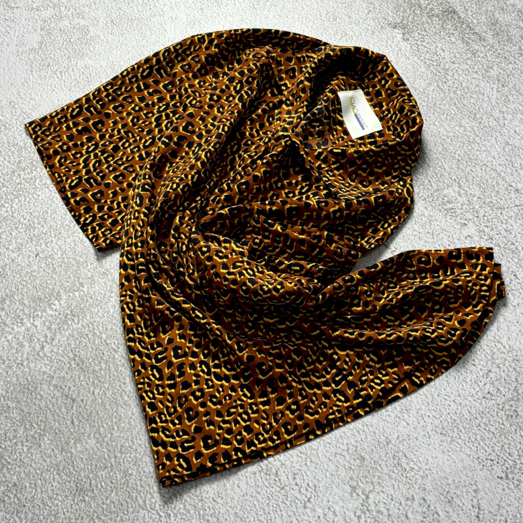 Leopard Animal Print Nanushka Open Collar Shirt size M Boxy