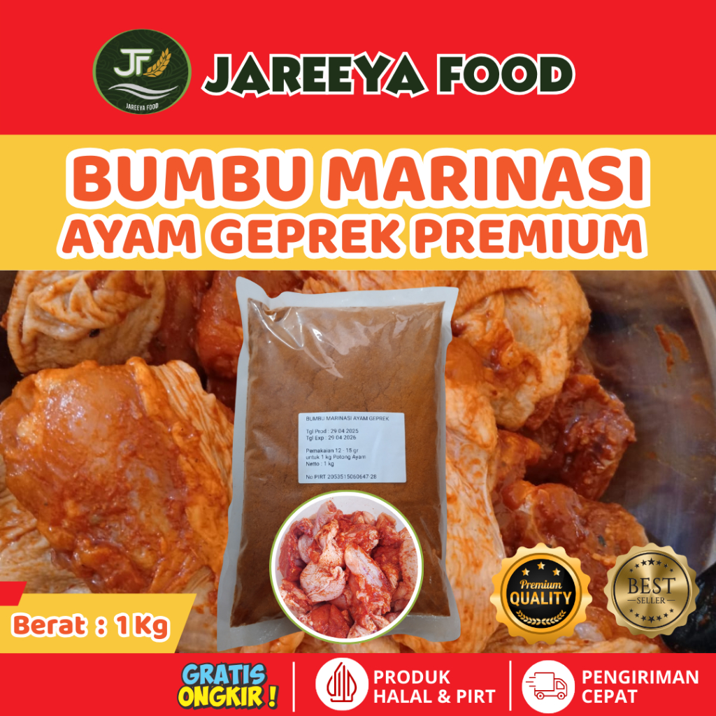 

Jarreya Bumbu Marinasi Ayam Geprek Premium 1 kg