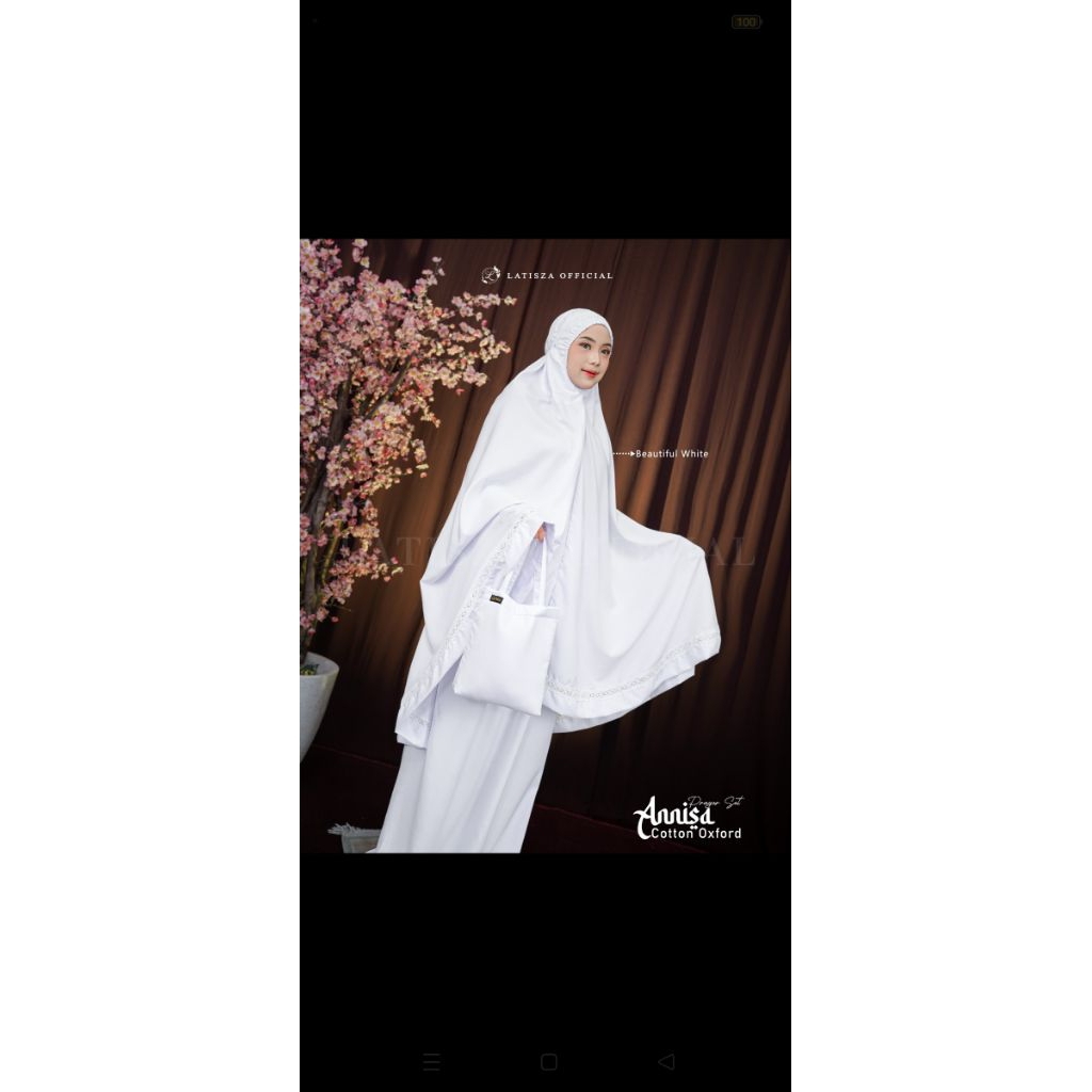 mukena putih latisza