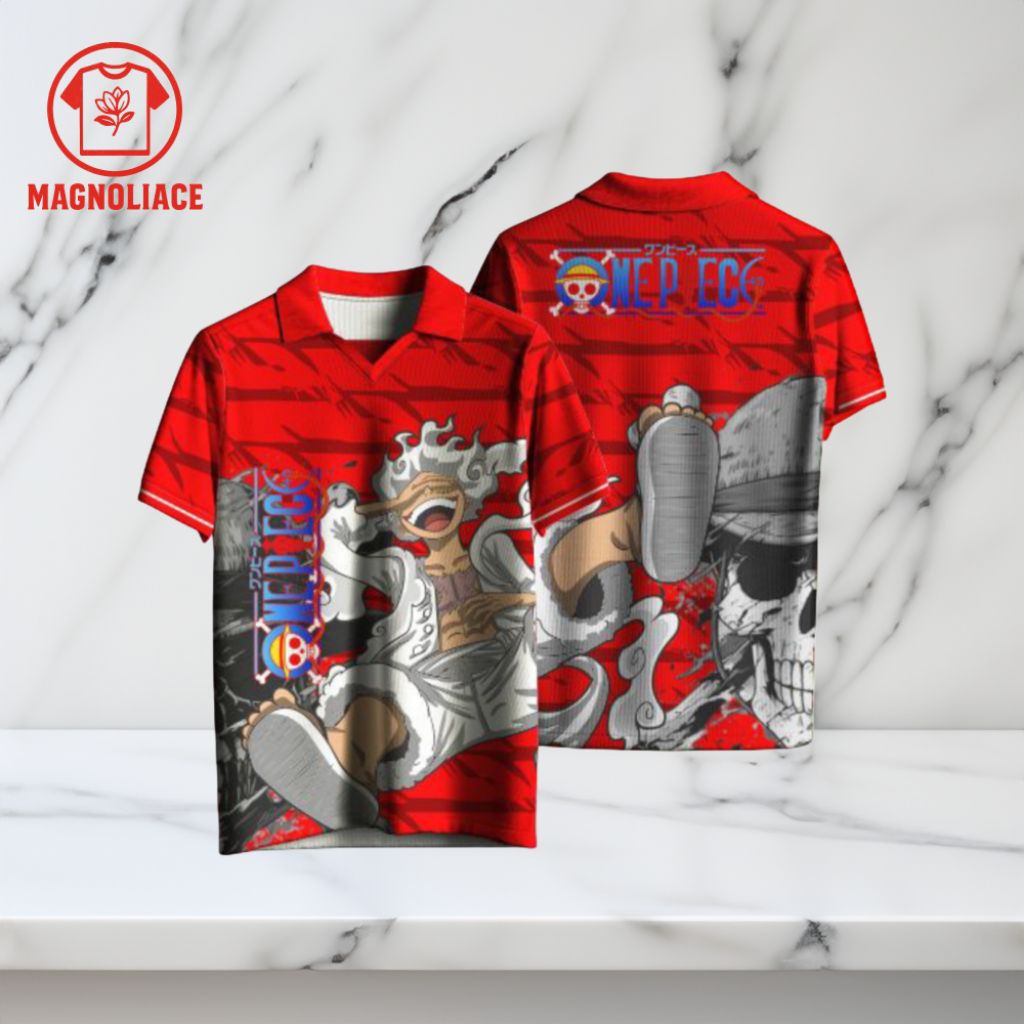 Kaos Jersey One Piece Luffy Monkey D.Luffy Kaos Jersey Anime Retro Vintage