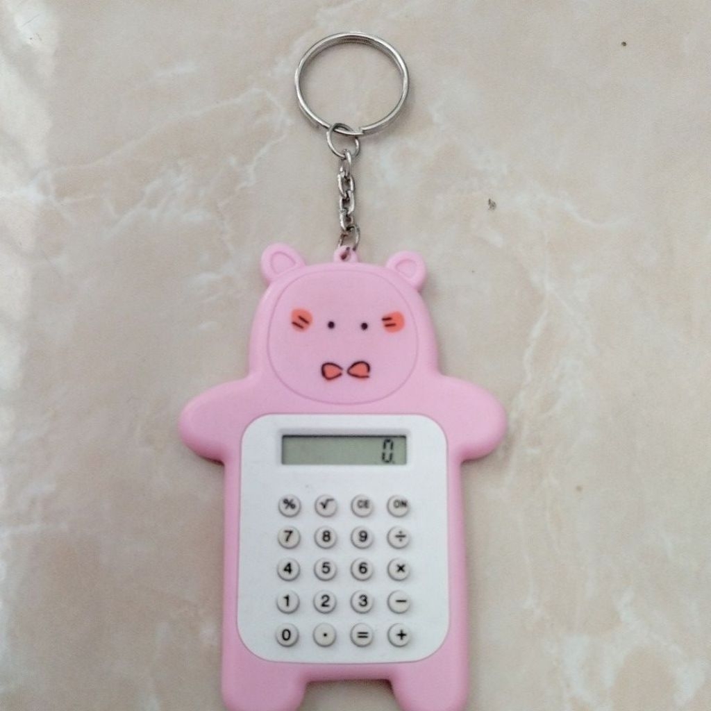 

kalkulator mini motif bear gantungan kunci