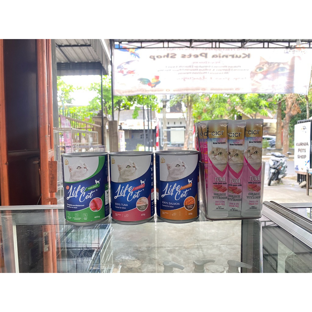 Life Cat Adult (Tuna), Life Cat Kitten (Tuna), Life Cat Kitten (Salmon) 400gram