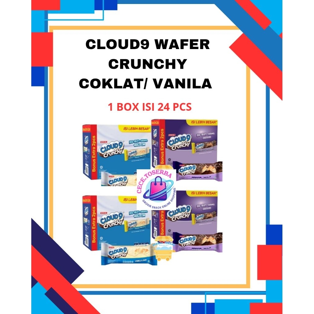 

CLOUD9 CRUNCHY CHOKLAT KRISPY 12 PCS X 7 GR